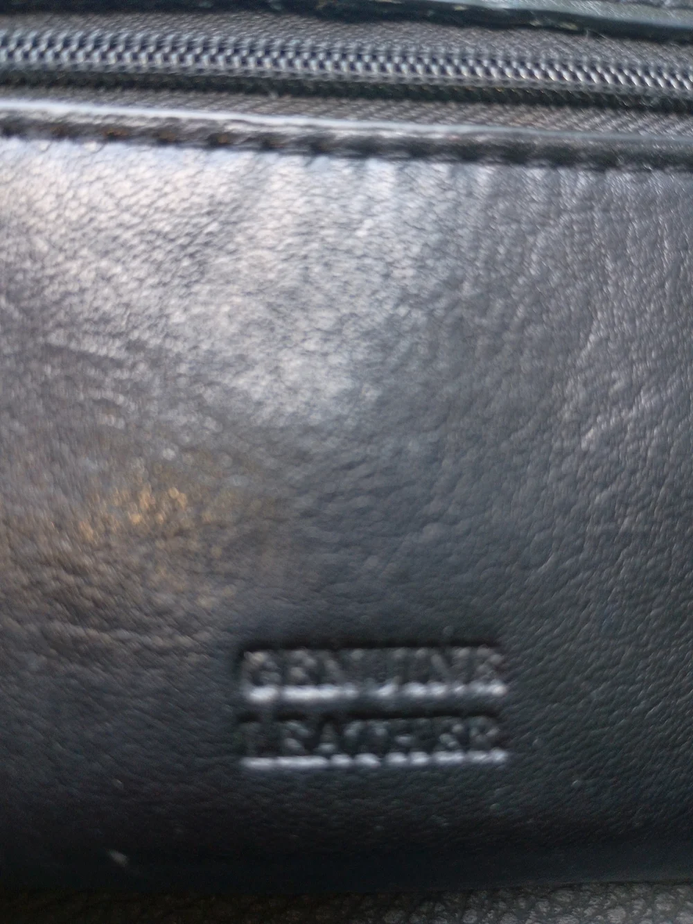 Giani Bernini Black Leather Clutch with Gold Plate Accent